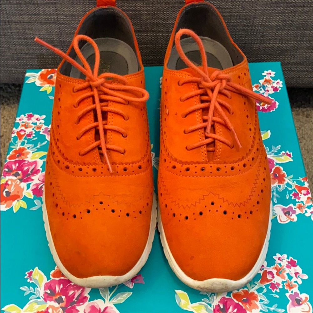 Red Orange Cole Haans